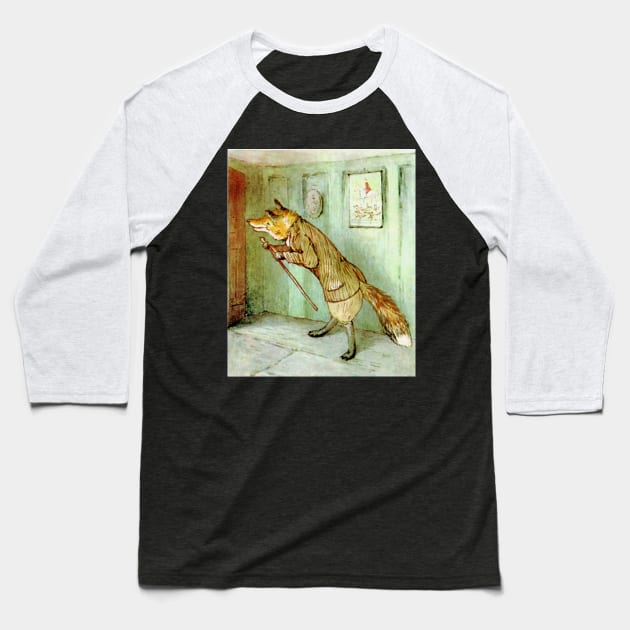 The Tale of Mr. Tod - Beatrix Potter Baseball T-Shirt by forgottenbeauty